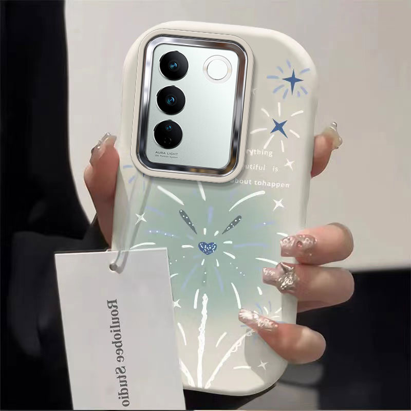 炫彩烟花VIVOS16手机壳VIVOS16PRO胖墩金属框硅胶潮牌ins