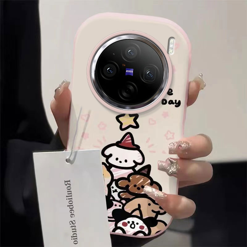 圣诞星狗狗VIVOX100手机壳VIVOX100PRO胖墩金属框硅胶潮ins