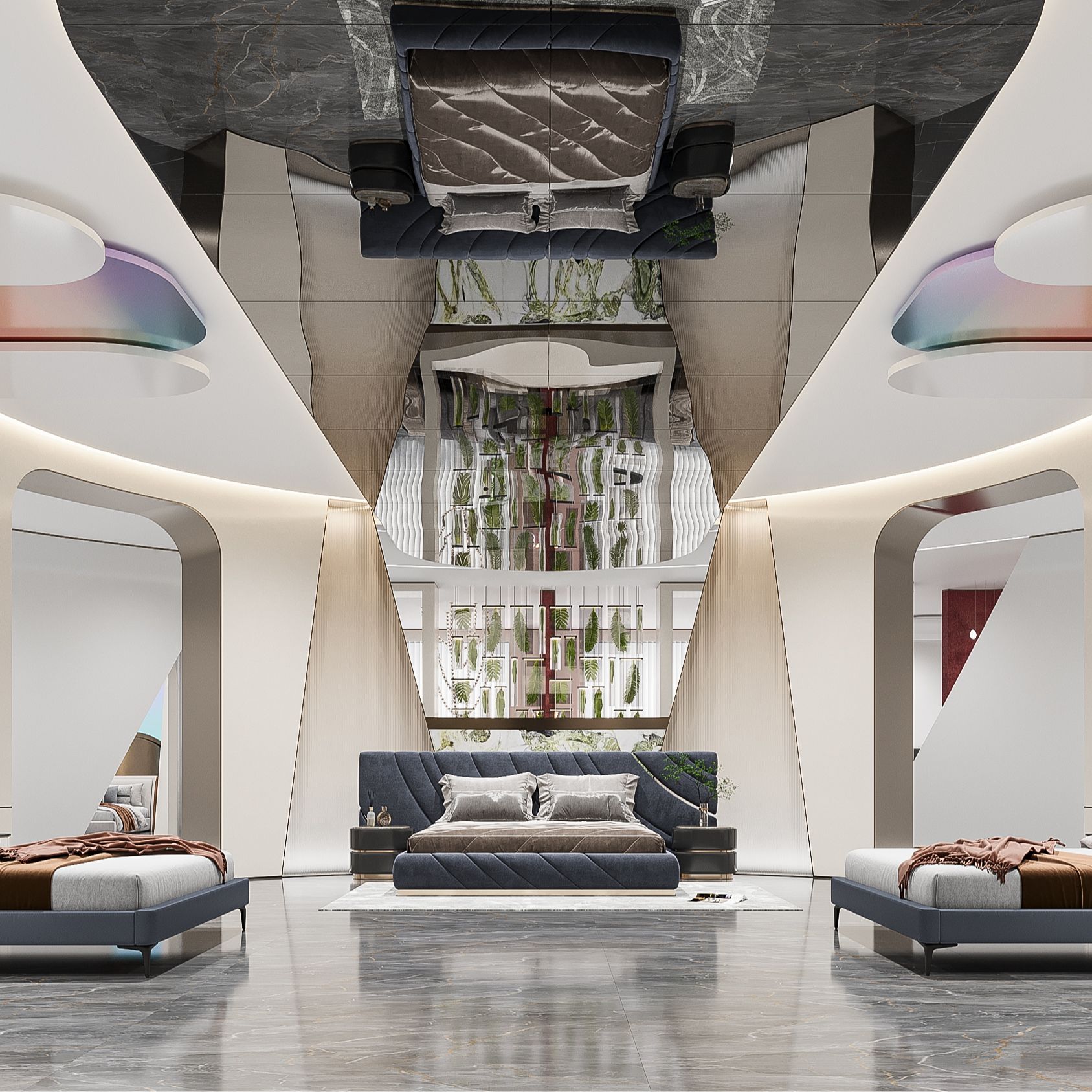 MR/绣花夫人/沁芬/云锦棉系列/轻奢素色设计/绣花拼角工艺/四件套