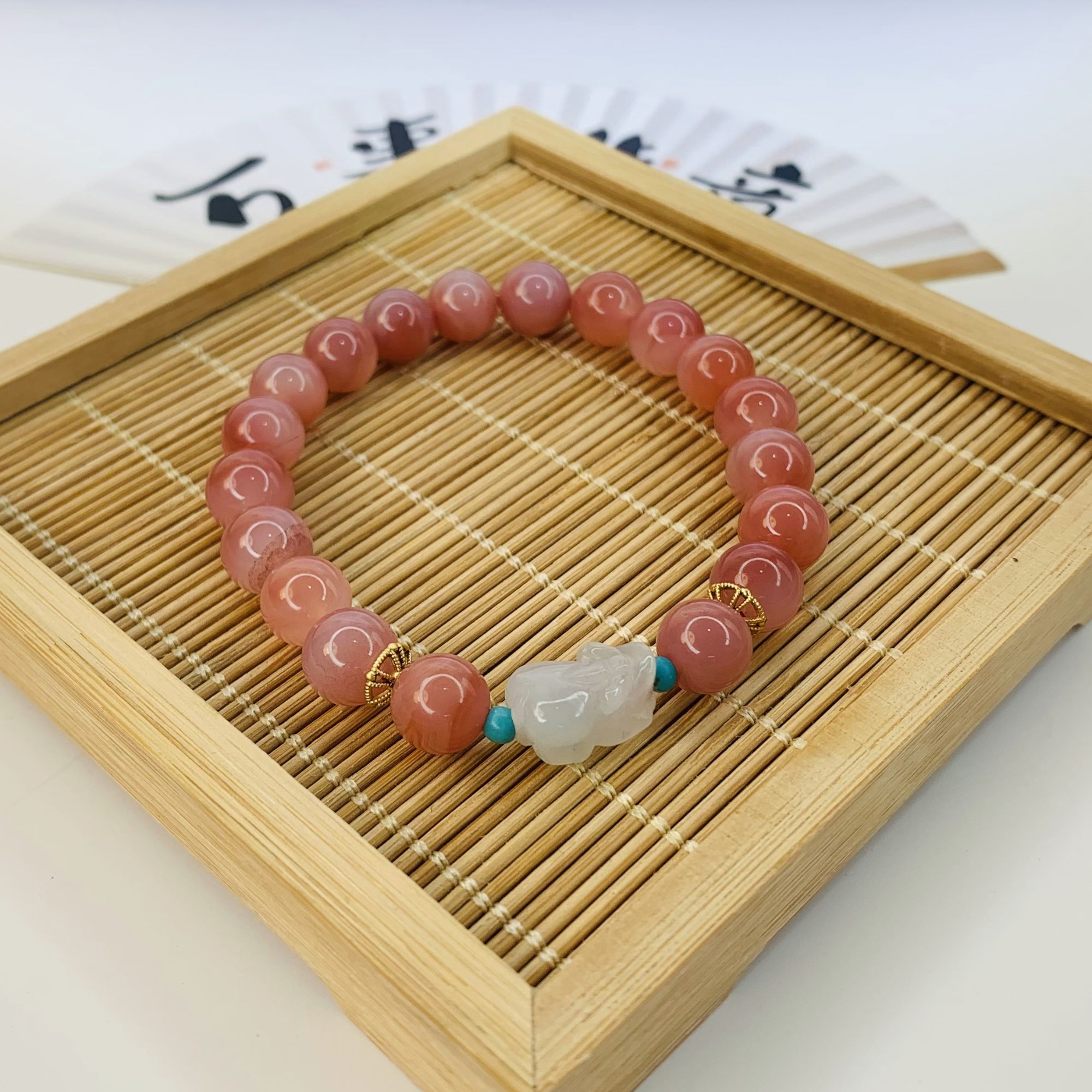 【七彩仙子】盐源玛瑙貔貅手链天然玉石翡翠手串轻奢女305