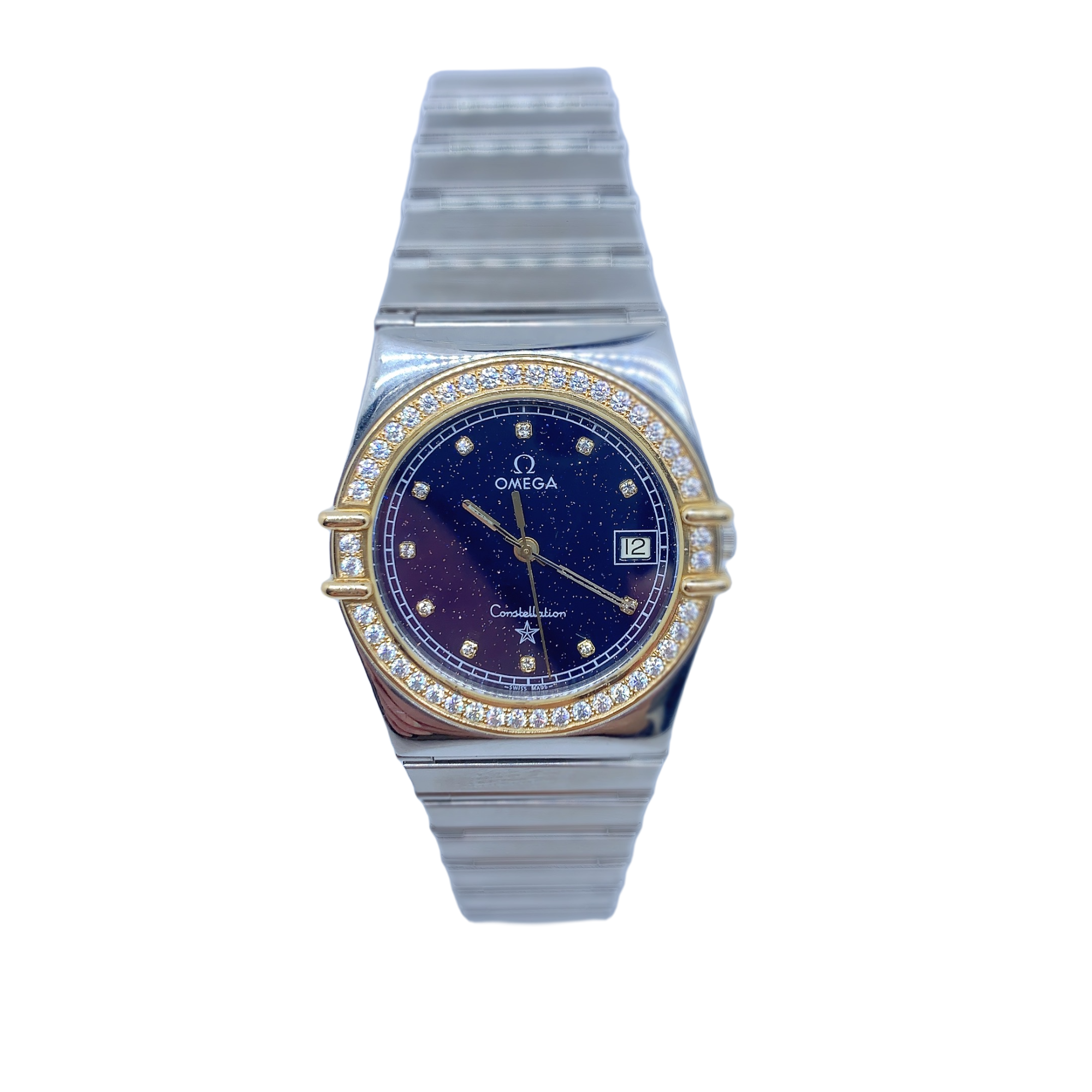95新 Omega/欧米茄 07705/星座系列/女士石英腕表/32盘/后钻盘