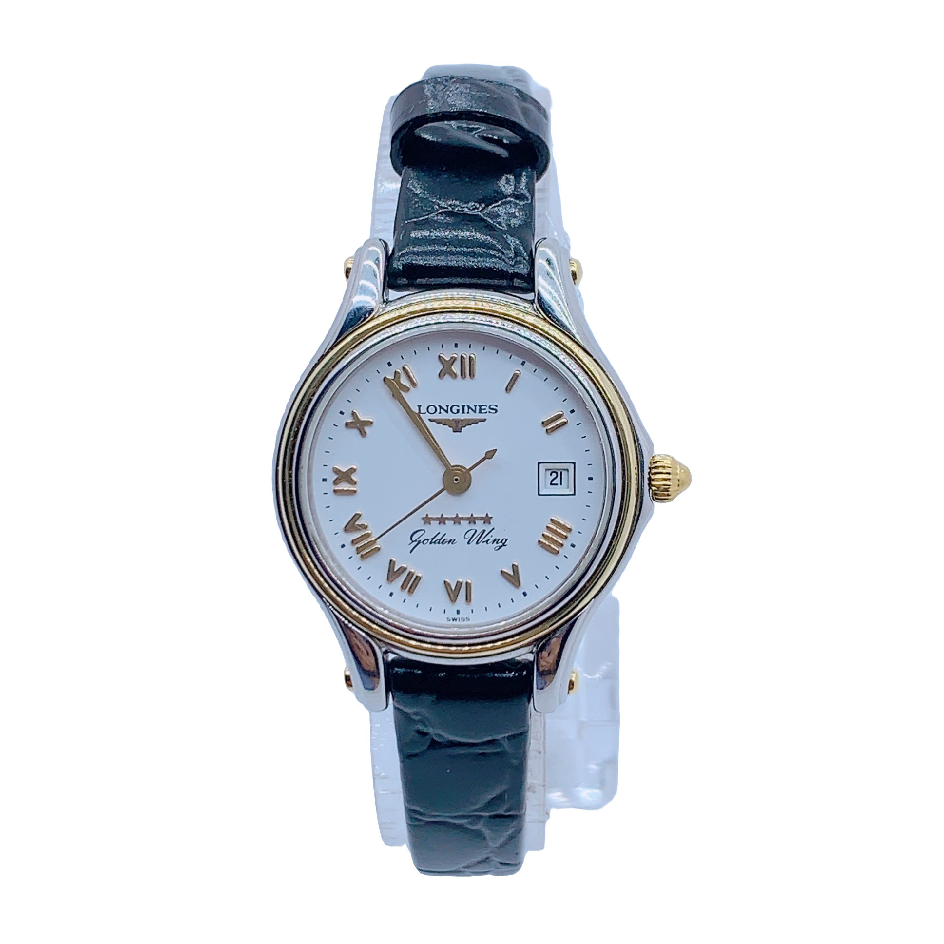 95新 Longines/浪琴 70070/女士石英腕表/26盘/表带扣后配