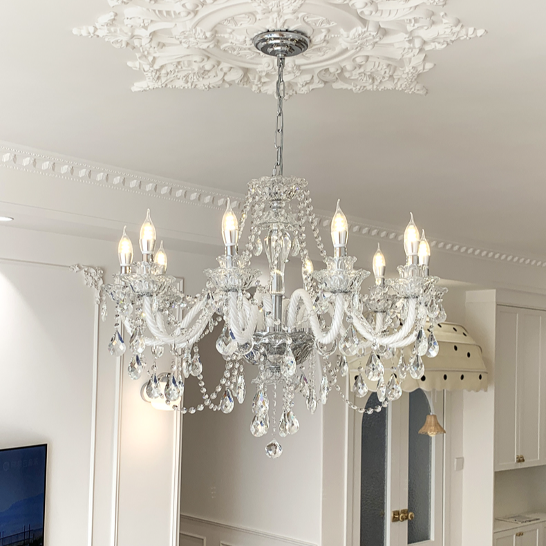奢华高档客厅家用水晶灯浪漫大气餐厅卧室灯蜡烛灯设计师主灯高级
