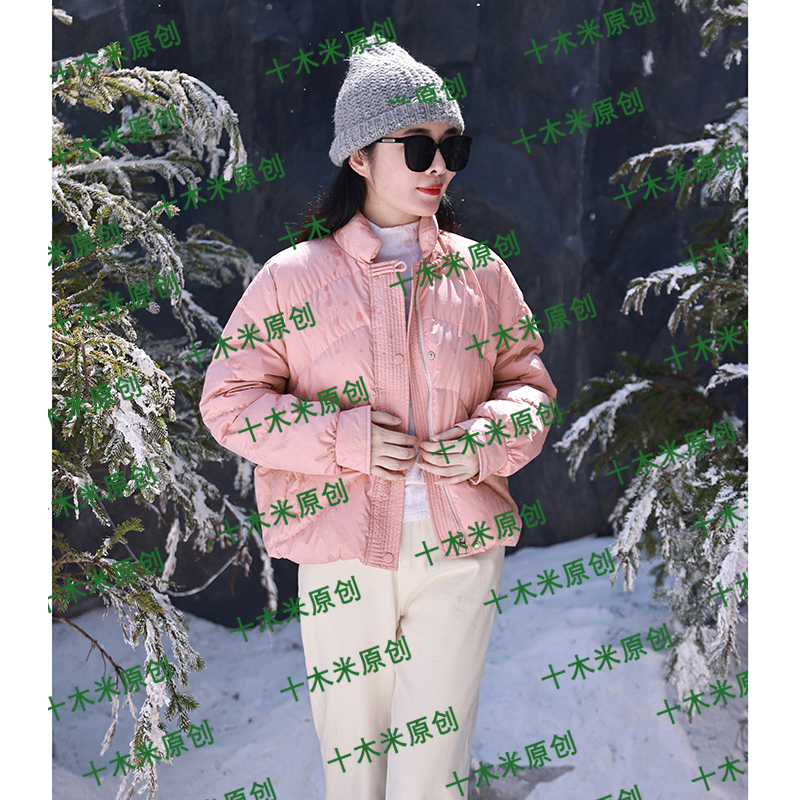 暖洋洋~2色/十木米原创冬季新款新国标90白鸭绒羽绒服短外套