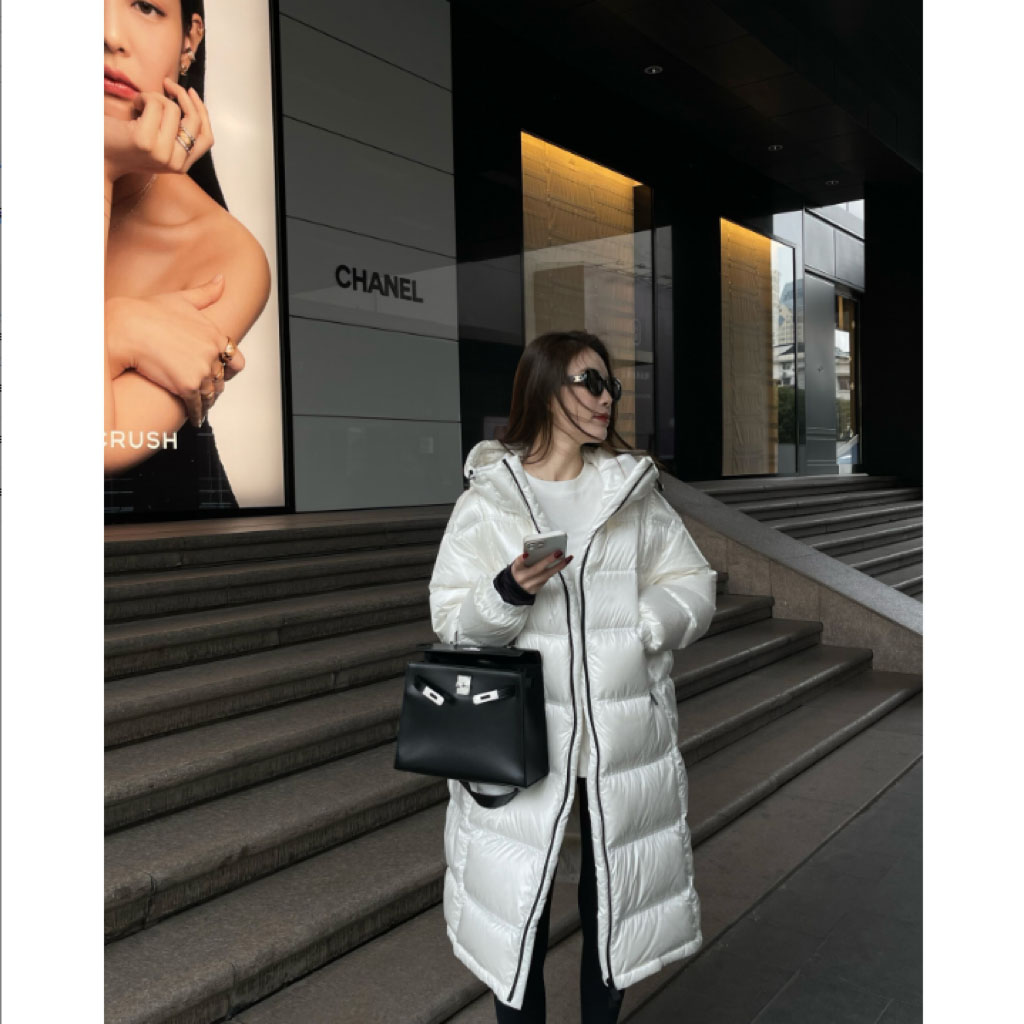 "墨西哥白乌木"冬季气质长款羽绒服1806