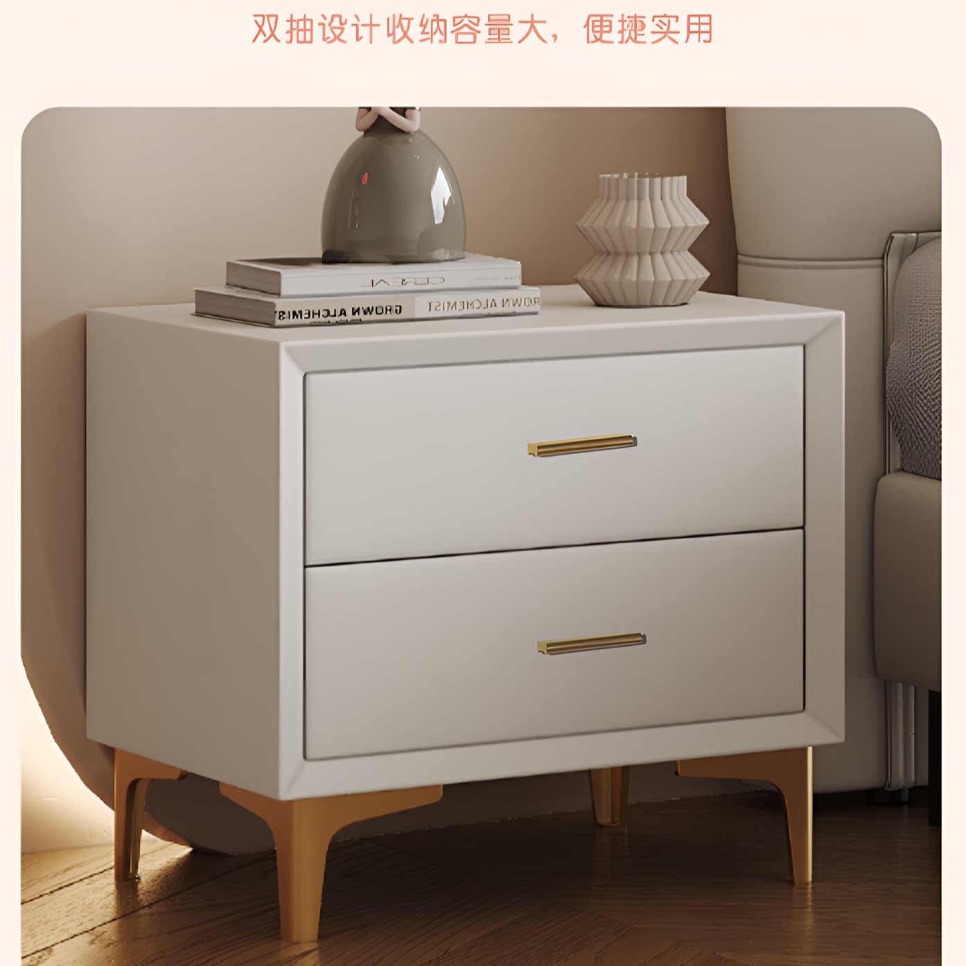 【漪家寝具 】床头柜可定制适中尺寸款式家用实木柜 松木全实木