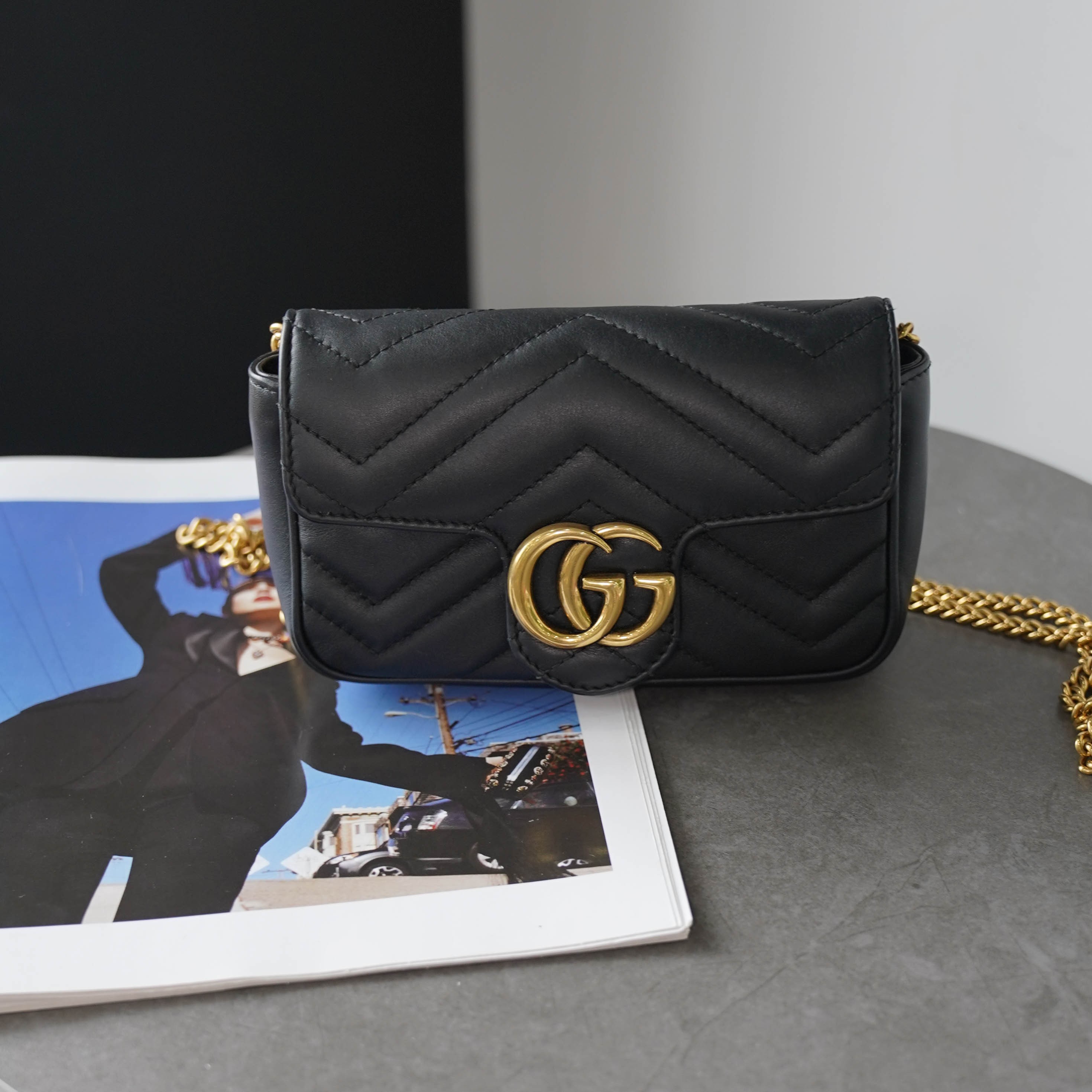 95新 GUCCI/古驰 DY/马蒙mini单肩包