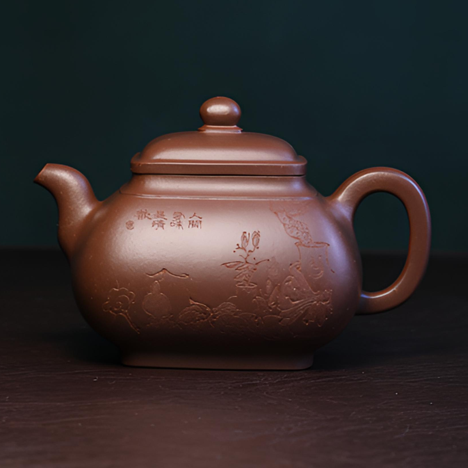 《诗文玉露》紫砂壶原矿紫泥底槽清全手工仿古壶如意壶莲子壶笑樱壶
