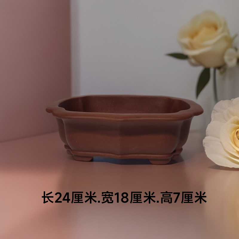 厂家直播直销正宗宜兴紫砂花盆小花盆兰花盆捡漏加厚清仓陶瓷花盆