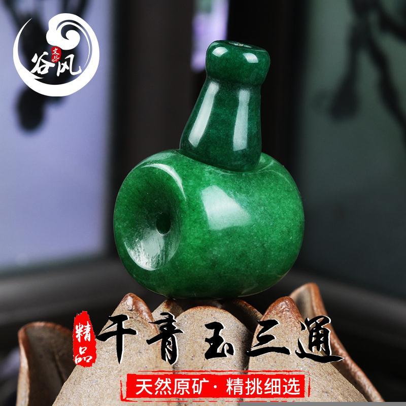 干青玉藏式通佛头文玩手串桶配饰单珠头通小件配件