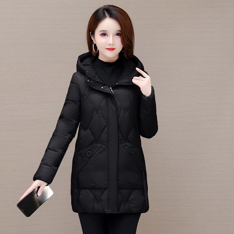 新款2023羽绒服妈妈高档女新款服冬季洋气加厚保暖修身显瘦中长款