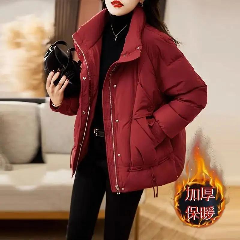 今年流行妈妈红色羽绒羽绒服女款2023年新款胖爆款冬季羽绒款