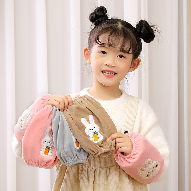 秋冬季男童女童可爱袖头儿童袖套防污耐脏小护袖小孩宝宝婴儿套袖