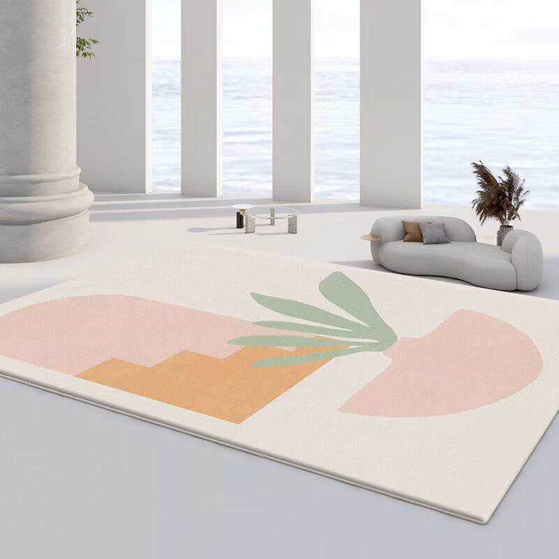 加厚仿羊绒硅胶底小清新北欧现代简约风抽象客厅沙发茶几地毯地垫