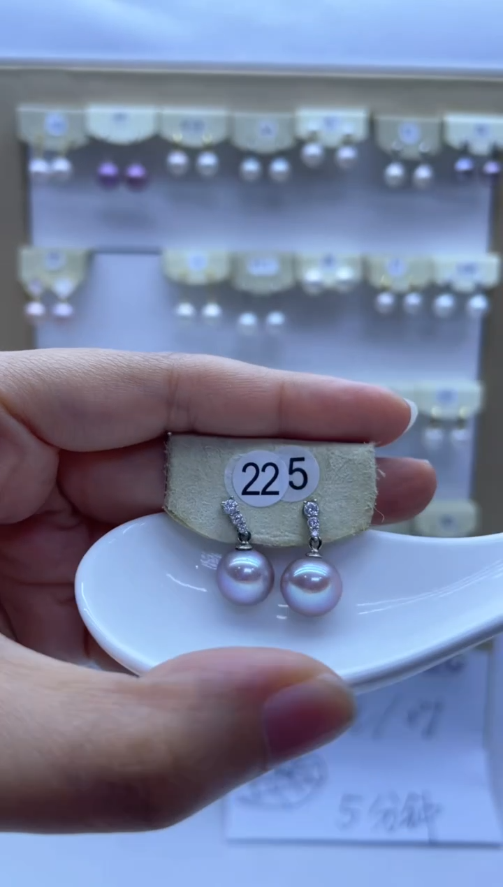 【闪购商品】淡水珍珠耳饰银S925镶嵌225