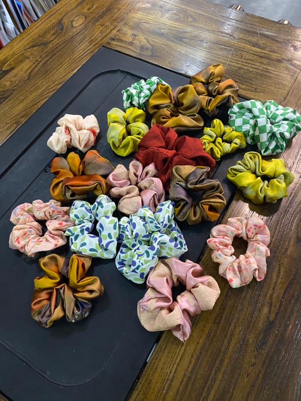 香云纱宋锦花罗发圈