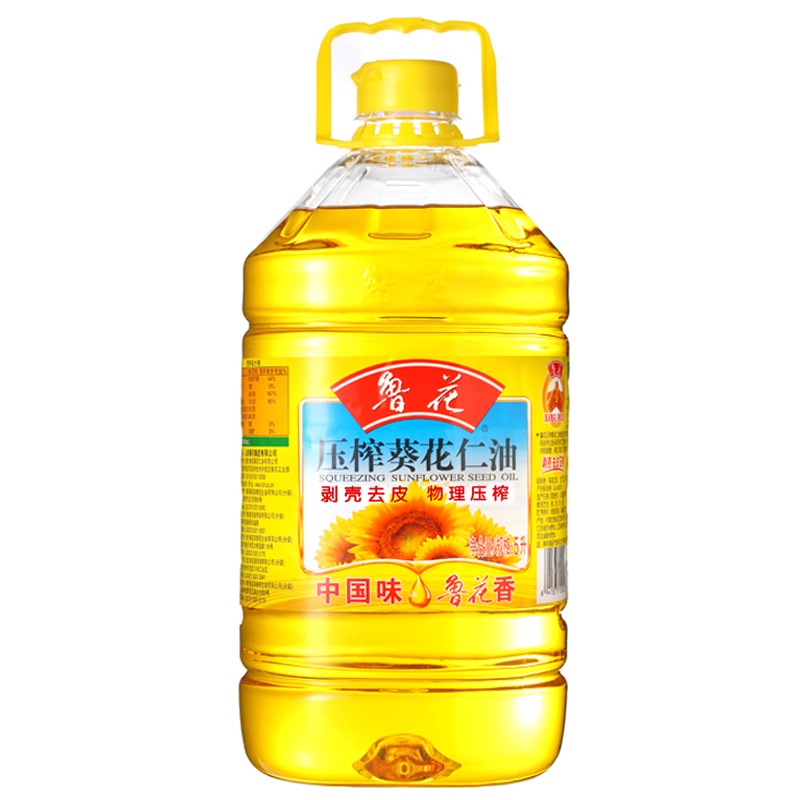 鲁花压榨葵花仁油5L 剥壳去皮 物理压榨 桶装