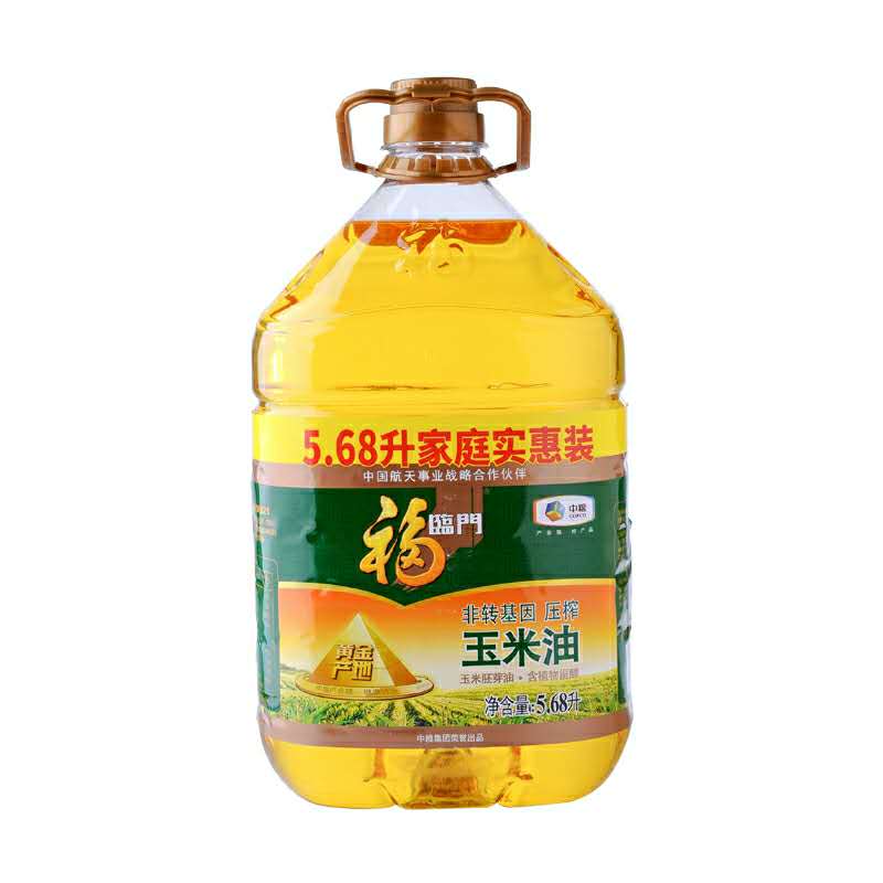 福临门非转基因压榨玉米油5.68L/桶
