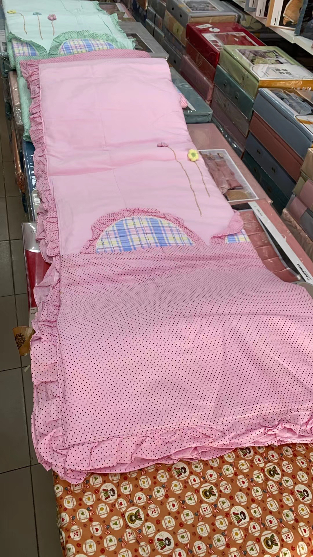 雁艺坊格子铺纯棉全棉工艺花夏凉被空调被双人被