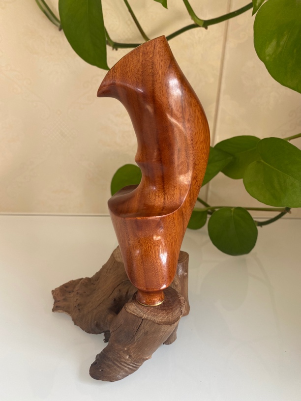 沙漠铁实木弹弓黄铜药片撑头大反曲赤鬼魅影弓.弓门外宽78.撑头15