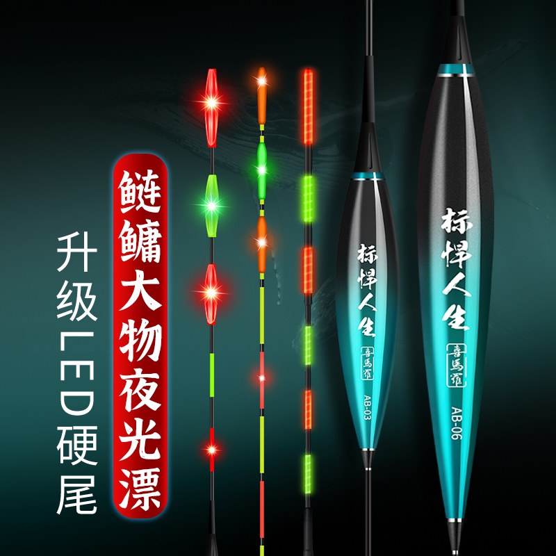 喜马罗大物漂日夜两用咬钩变色夜光漂深水醒目电子漂鲢鳙专用鱼漂