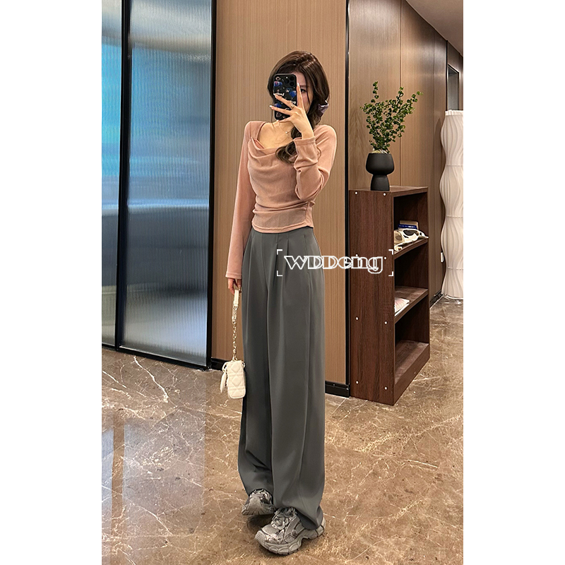 【现货款】王等等【花瓣腰】鱼骨显瘦高定设计感秋季长裤女U223K03560