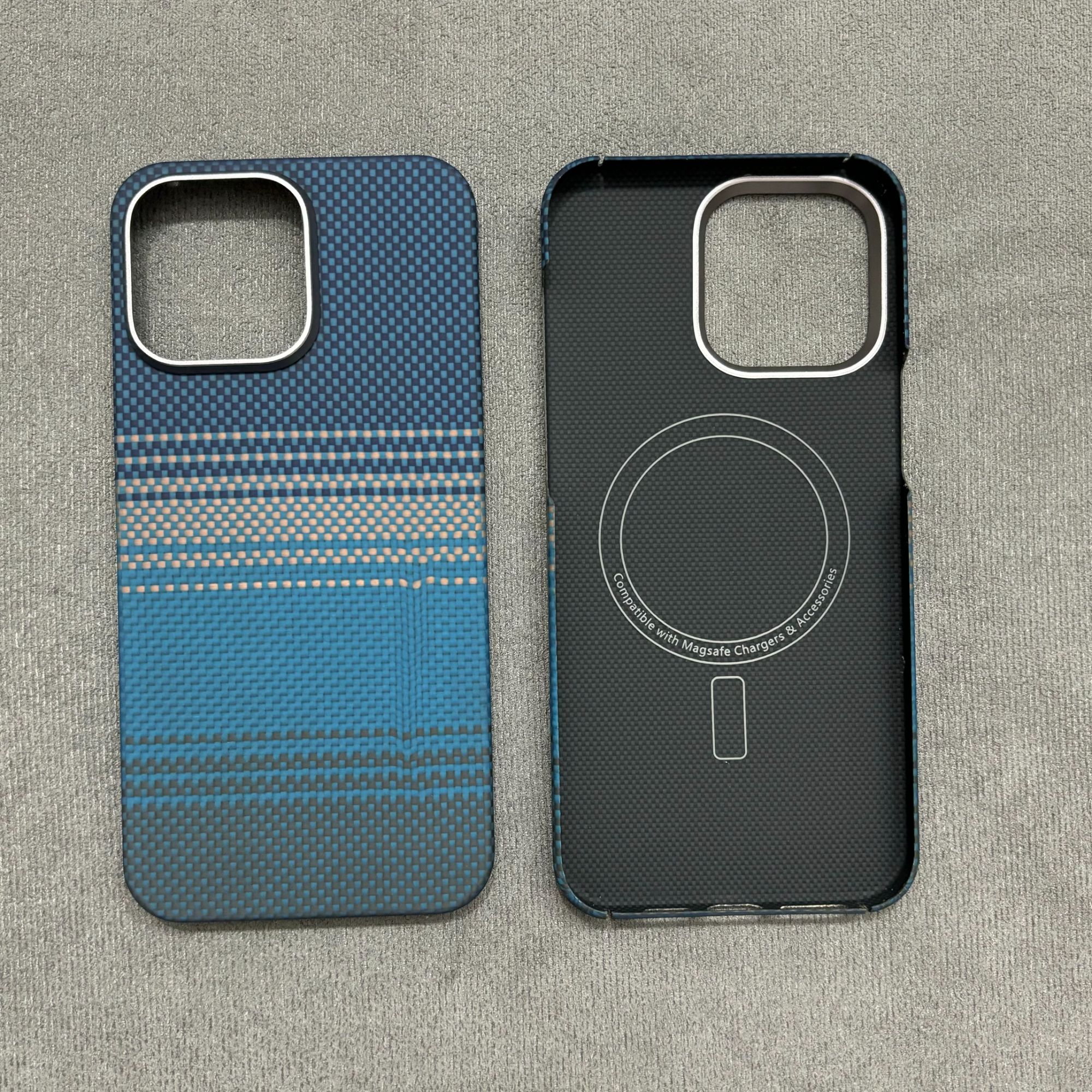 磁吸月升款适用苹果15Pro凯夫拉芳纶纤维手机壳全新微瑕