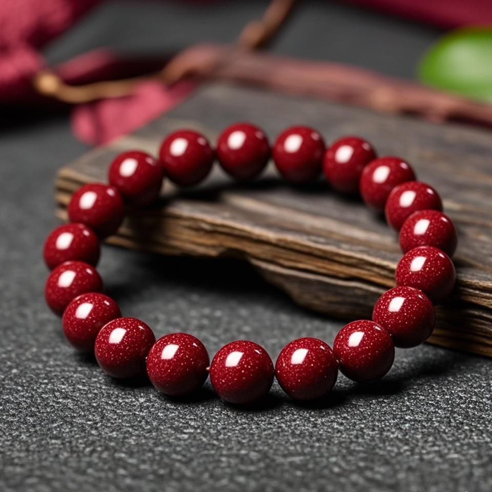天然辰砂紫金砂（10mm素圈）手串 朱砂手串 男女通用 五行平衡款
