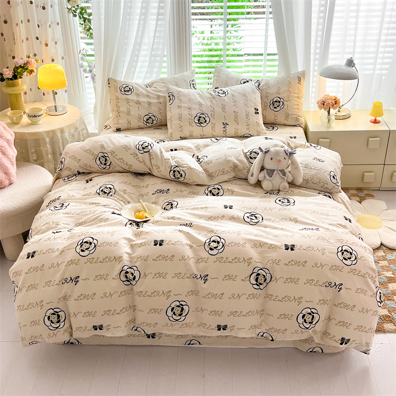 100纯棉全棉四件套床上三件套儿童床品被套床单宿舍2024新款