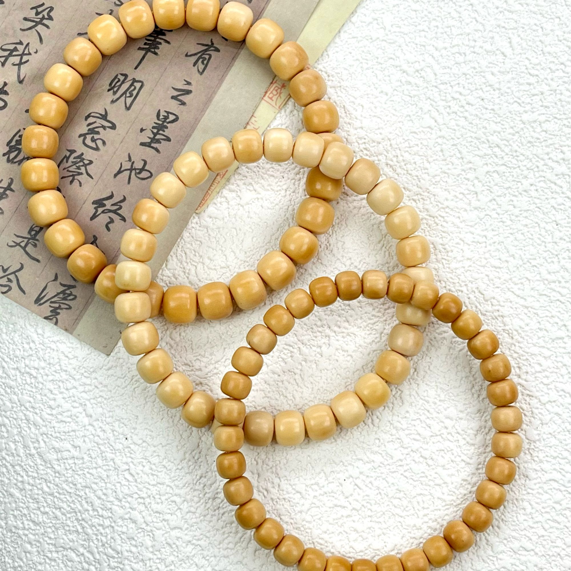 白玉菩提桶珠珠型手串【一条】6*7mm/7*8mm/8*9mm