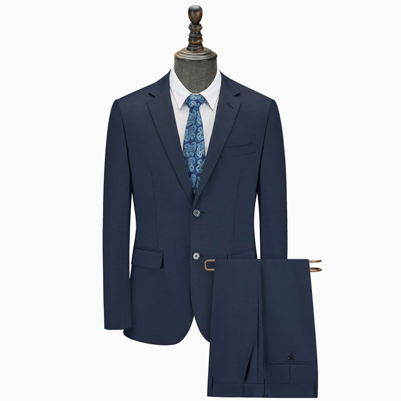西服男套装韩版修身伴郎新郎结婚商务休闲黑蓝双开衩时尚西装男