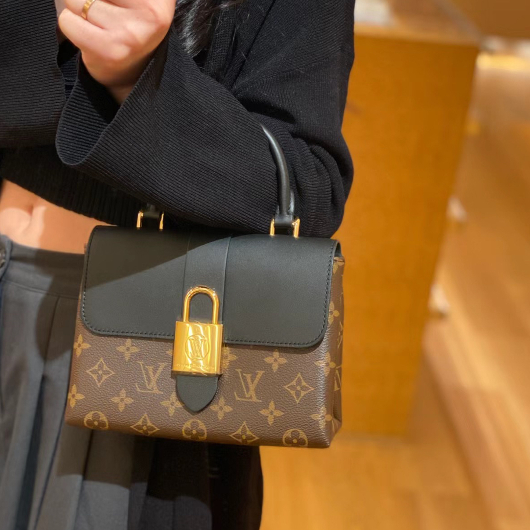 95新 LouisVuitton/路易威登 lockBB黑锁头全原/95新/9005