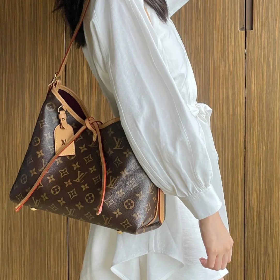 99新 LouisVuitton/路易威登 梵·小号carryall芯片款斜挎包全原