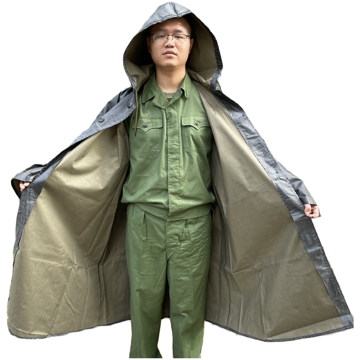 带袖大褂雨衣 结实耐造带袖大褂雨衣透气防水结实耐造连帽时尚