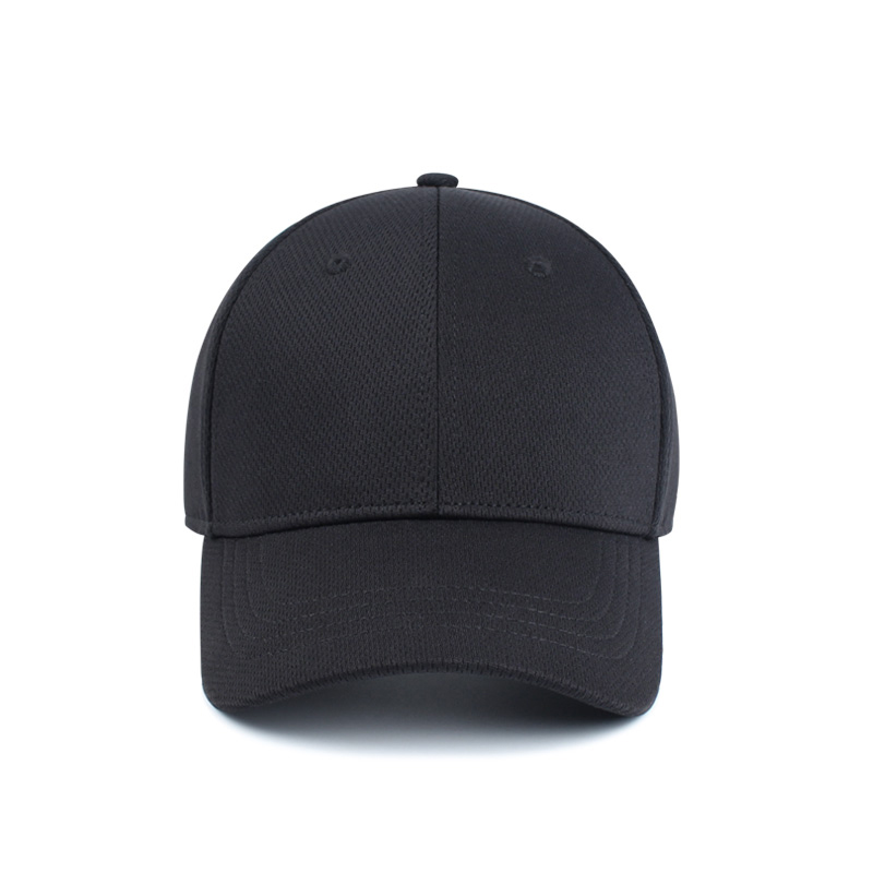 户外休闲潮帽男女通用棒球帽速干鸭舌帽黑色防晒遮阳帽小头围帽子