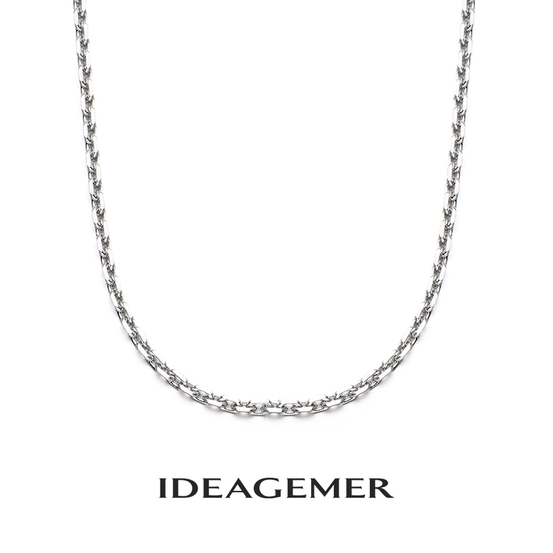 ideagemer 链子925银 3.1mm十字太角链项链男简约小众百搭素链潮
