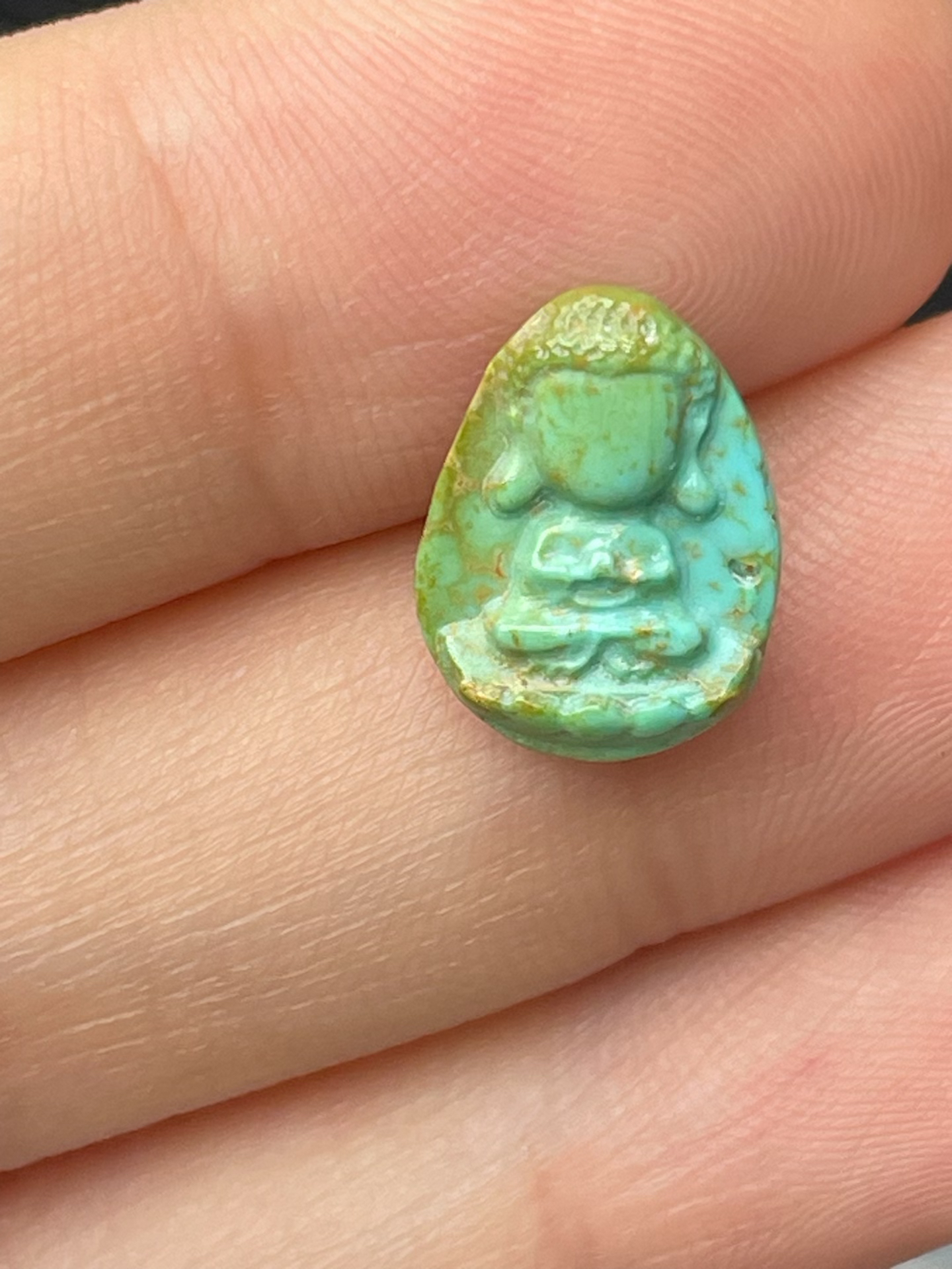 原矿南红无相佛，尺寸12✖️8.9 重0.6克