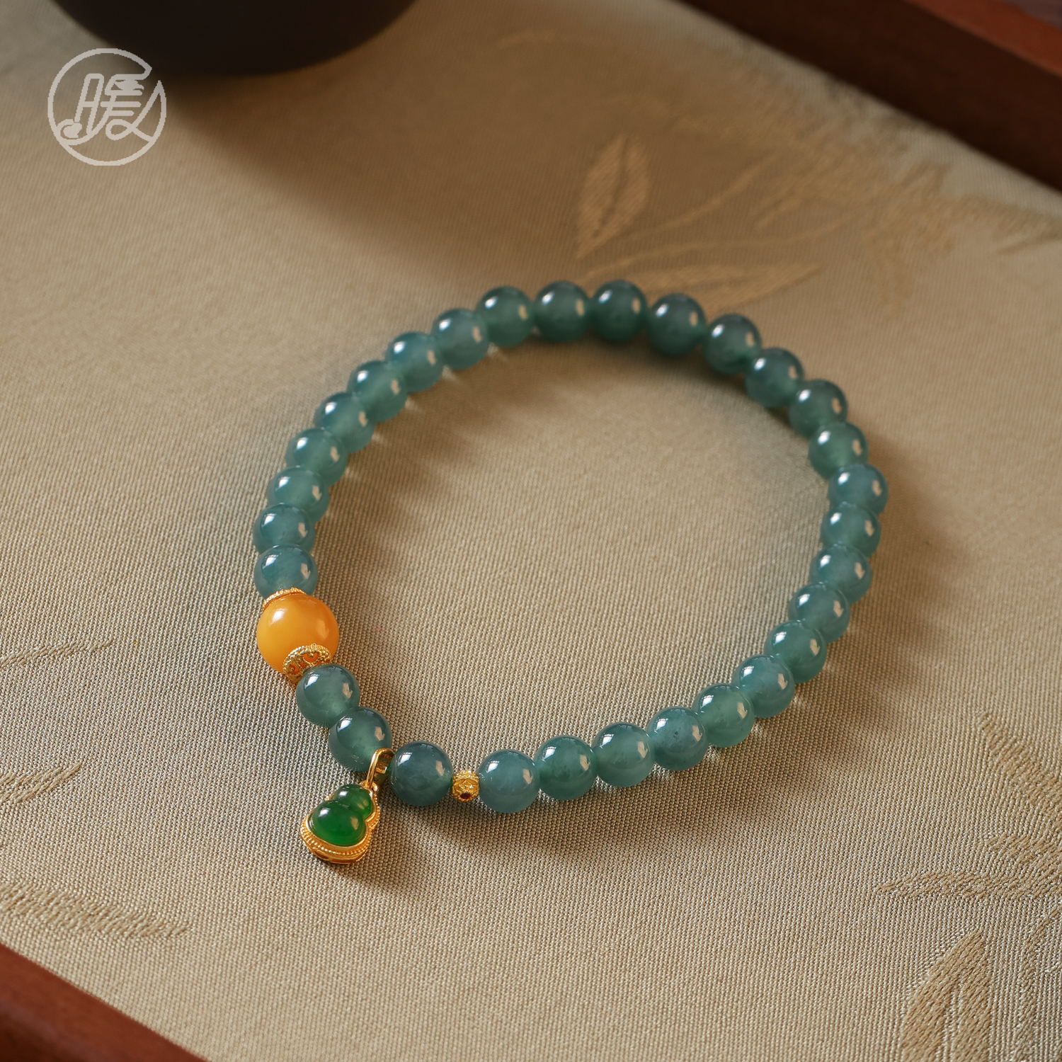 单圈翡翠手串搭配葫芦吊坠手链A5911多样性发一
