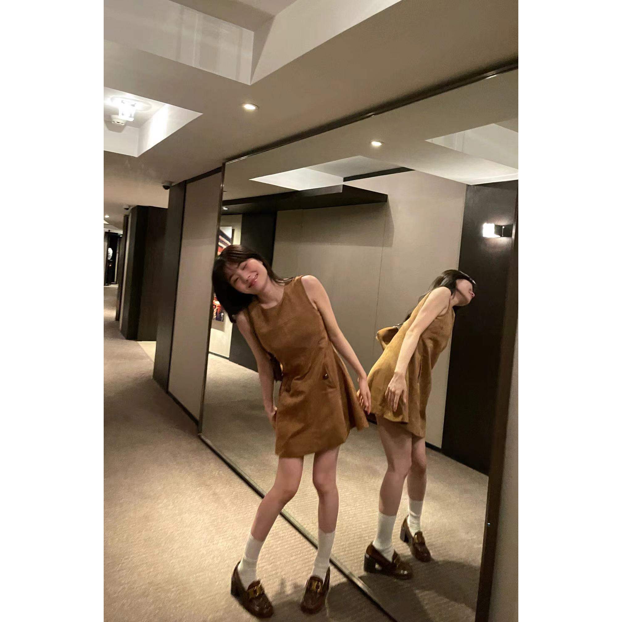 JINGDL【塞纳晚风】～复古手工编织粗跟真牛皮橡胶耐磨大底高跟皮鞋4