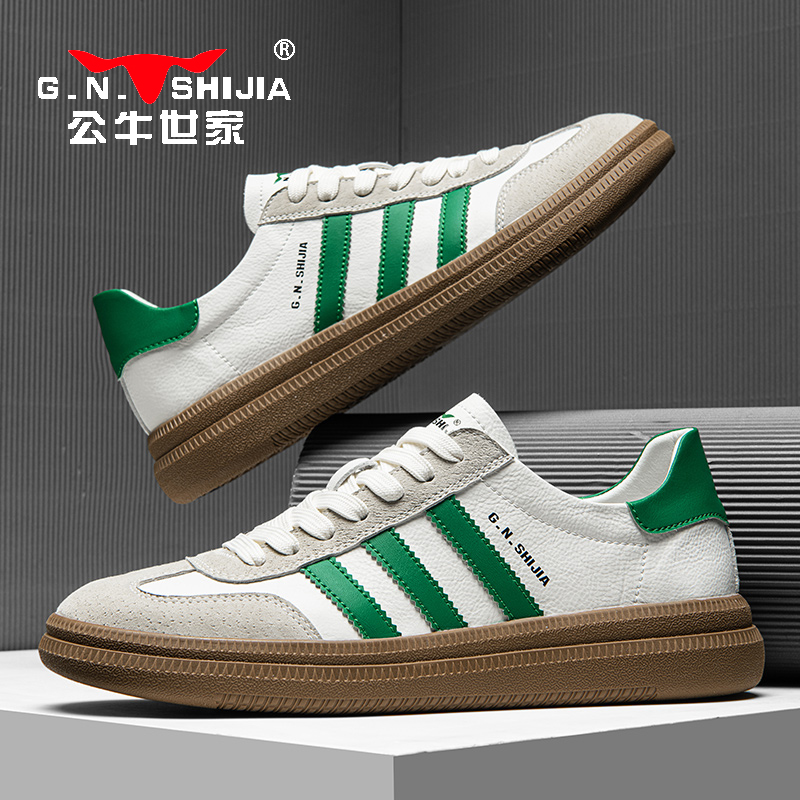G.N.Shi Jia/公牛世家透气厚底防滑阿甘小白鞋男低帮运动休闲潮鞋