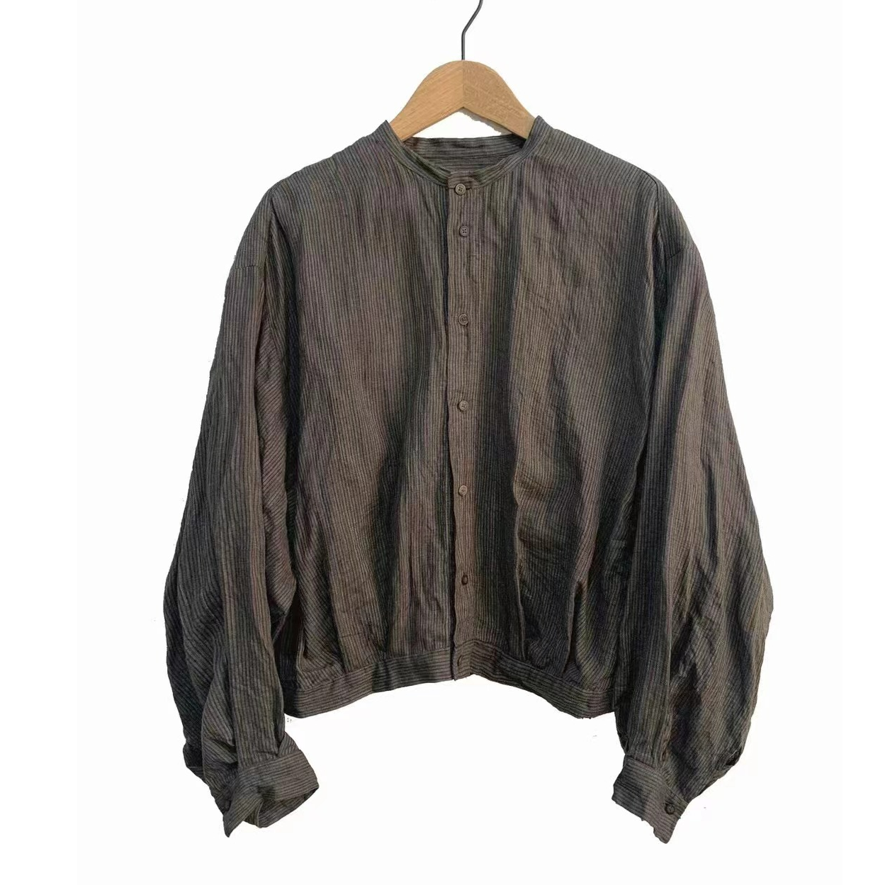 左岸迷香时尚短款休闲衬衫1017