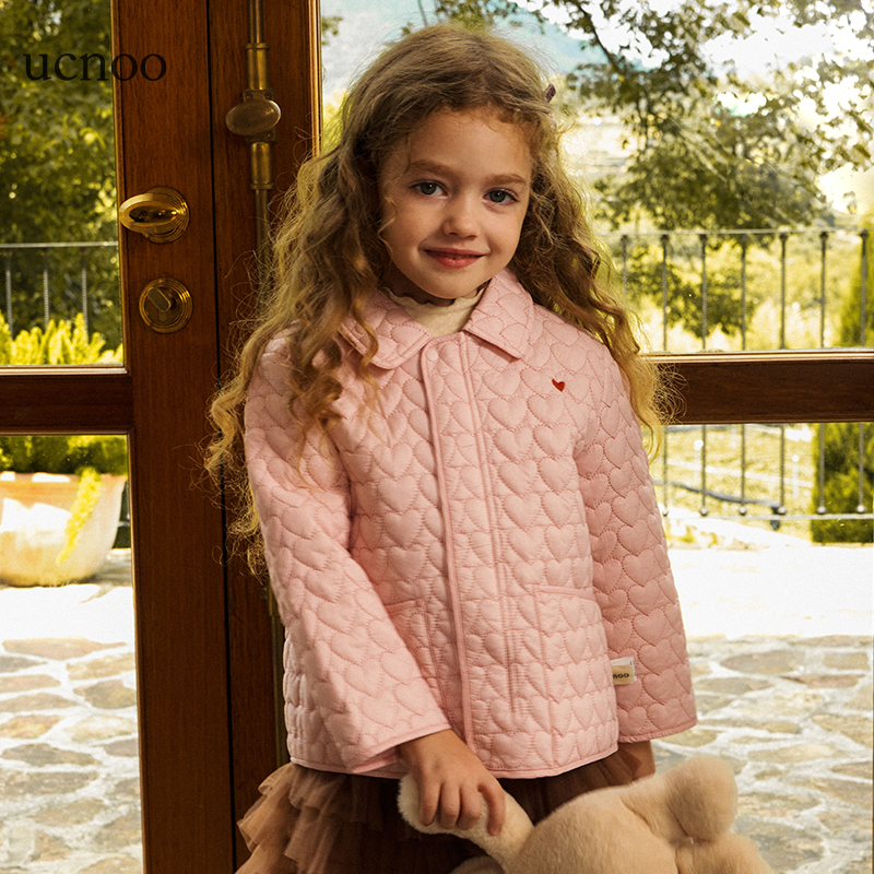 UCNOO与虫法式童装儿童棉服秋冬杜邦三防棉保暖厚外套加厚宝宝穿
