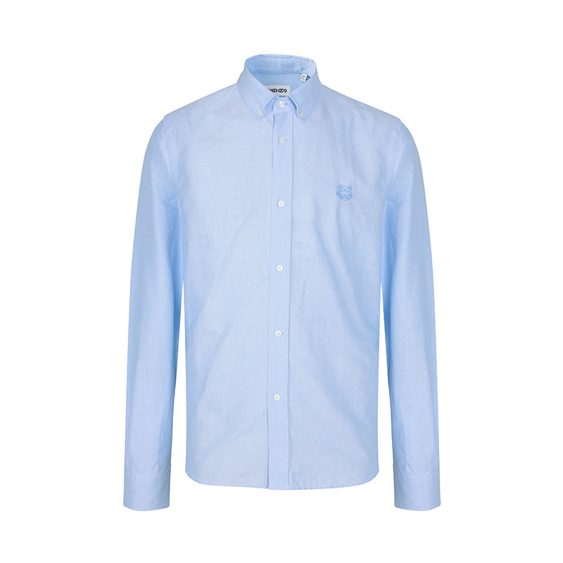 KENZO/肯佐春季修身轻奢时尚百搭商务衬衣休闲男士长袖衬衫10538