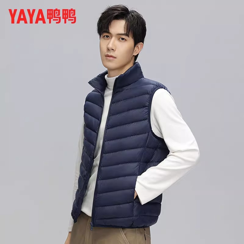 鸭鸭羽绒马甲男2024冬新款修身短款保暖运动马夹YE3C700742Y