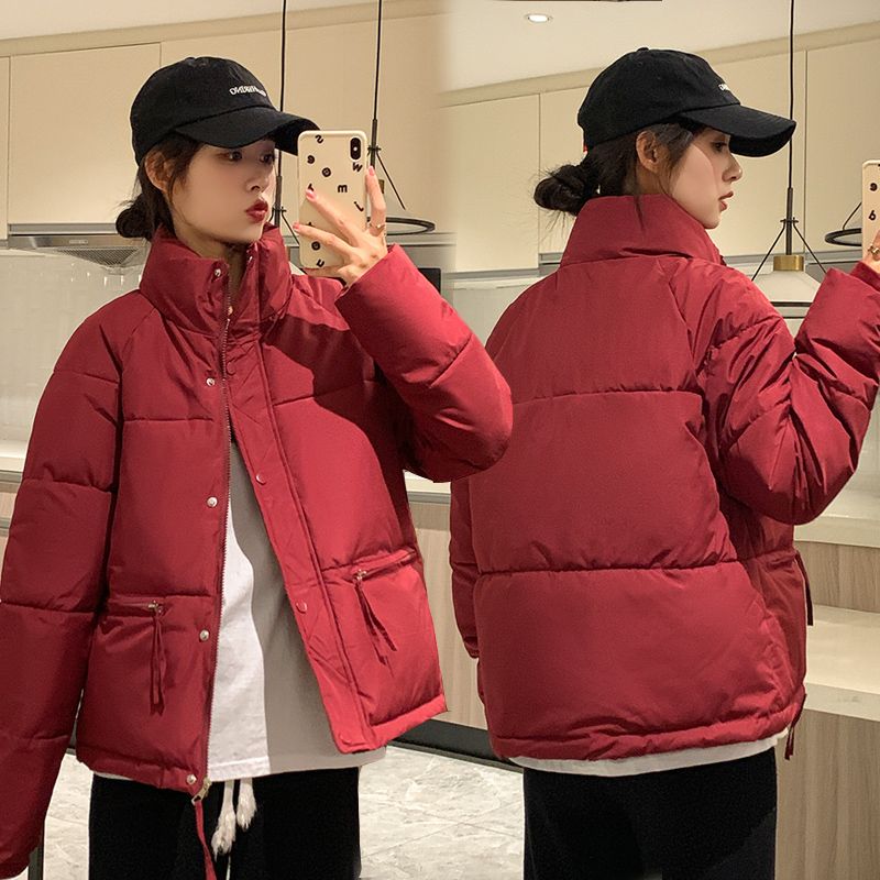 小个子洋气秋冬女装羽绒羽绒服服新年短款立领韩版显高气质羽