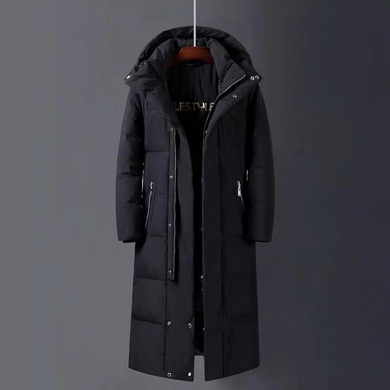 过膝男羽绒服2023羽绒服男长款冬季新款潮牌加厚保暖情侣潮牌
