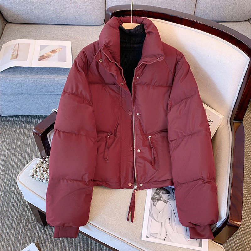2023新款冬季羽绒羽绒服女小个子时尚加厚羽绒服短款面包服羽