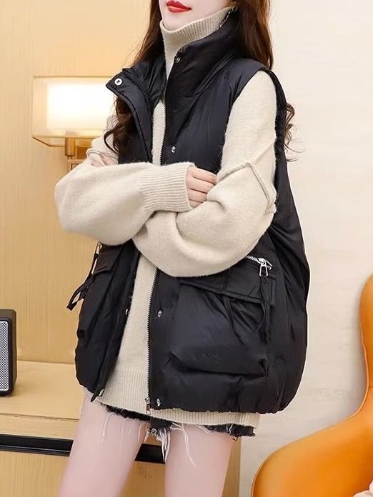 2023新款羽绒马甲女秋冬百搭显瘦坎肩时尚洋气背心韩版宽松立