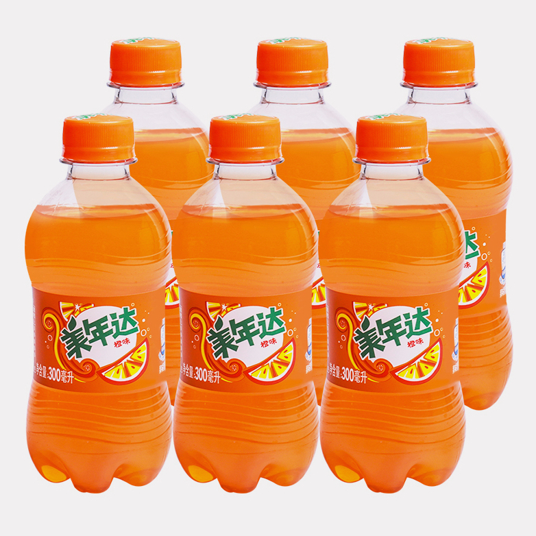 【新人福利】美年达300ml*6瓶装碳酸饮料原味可乐经典可乐解渴饮料