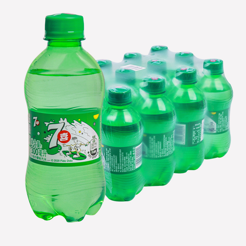 【新店福利】七喜碳酸饮料300ML*6瓶现货整件夏日畅饮汽水日期新鲜